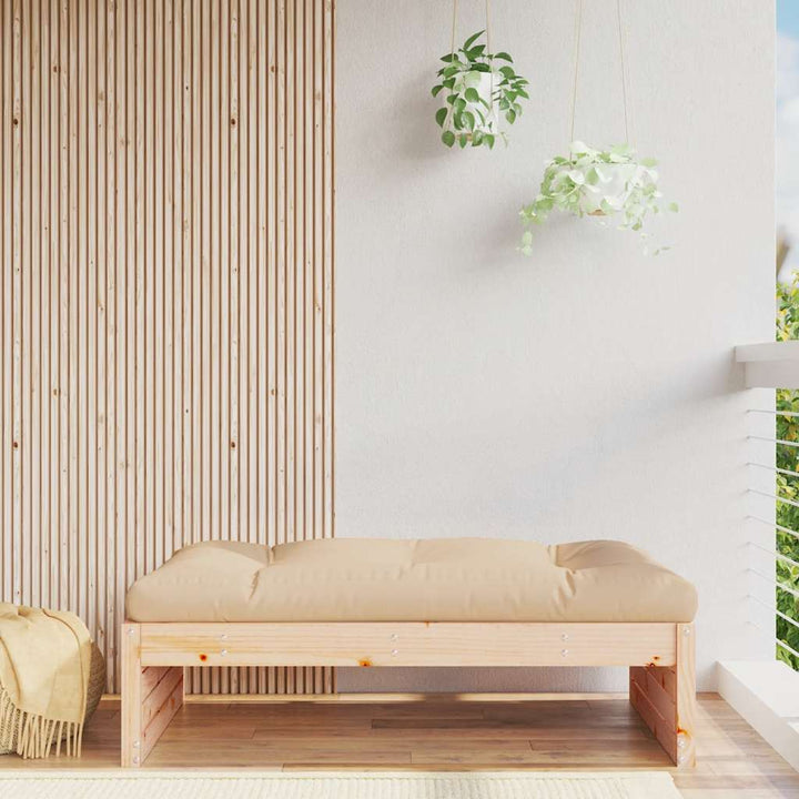 udendørs fodskammel 120x80 cm massivt fyrretræ