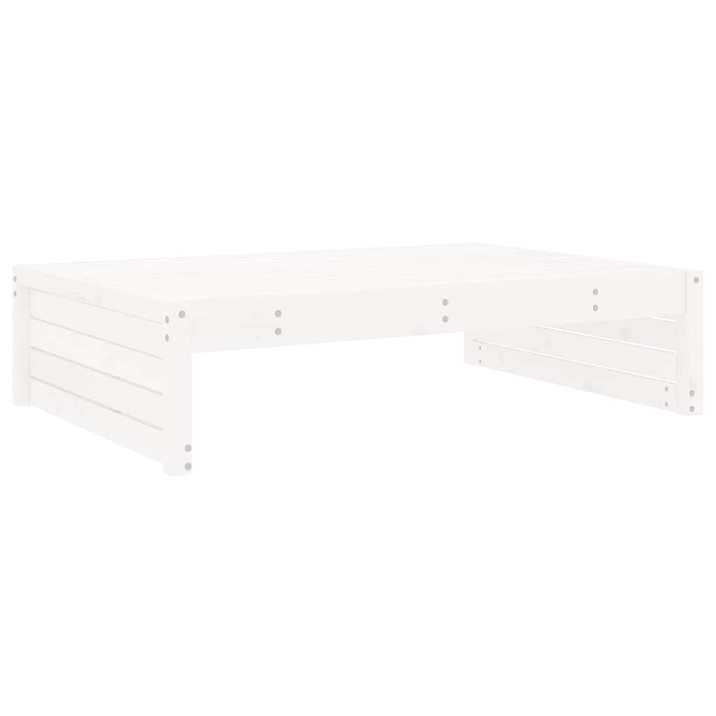 udendørs fodskammel 120x80 cm massivt fyrretræ hvid