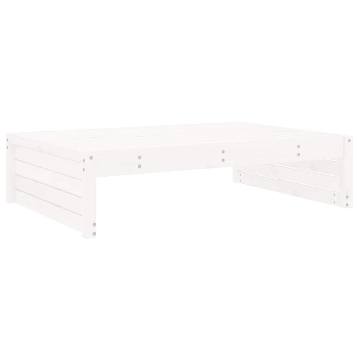 udendørs fodskammel 120x80 cm massivt fyrretræ hvid