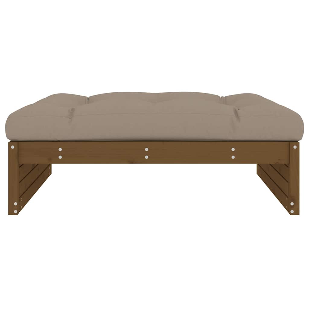 udendørs fodskammel 120x80 cm massivt fyrretræ honningbrun