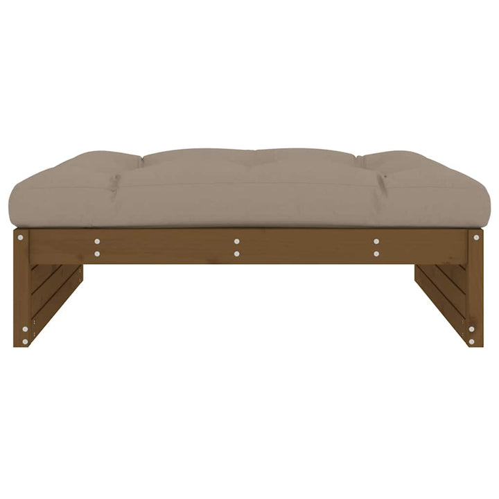 udendørs fodskammel 120x80 cm massivt fyrretræ honningbrun