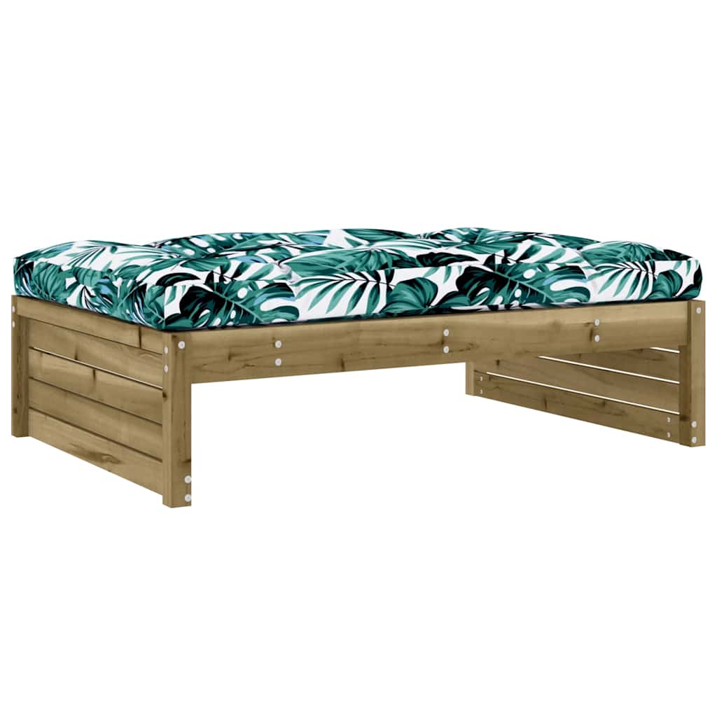 udendørs fodskammel 120x80 cm imprægneret fyrretræ