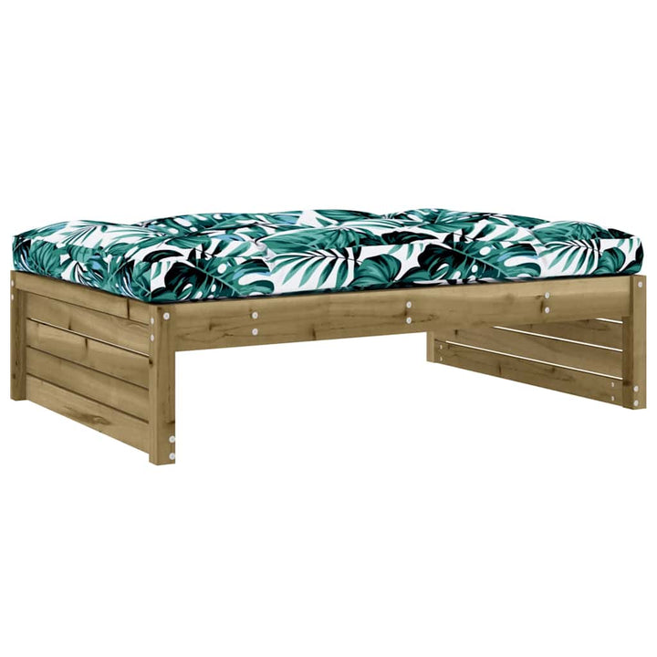 udendørs fodskammel 120x80 cm imprægneret fyrretræ