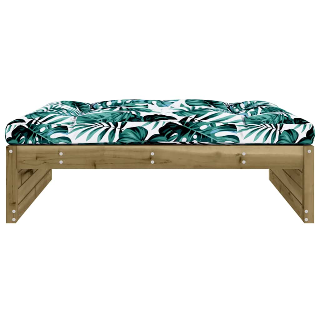 udendørs fodskammel 120x80 cm imprægneret fyrretræ