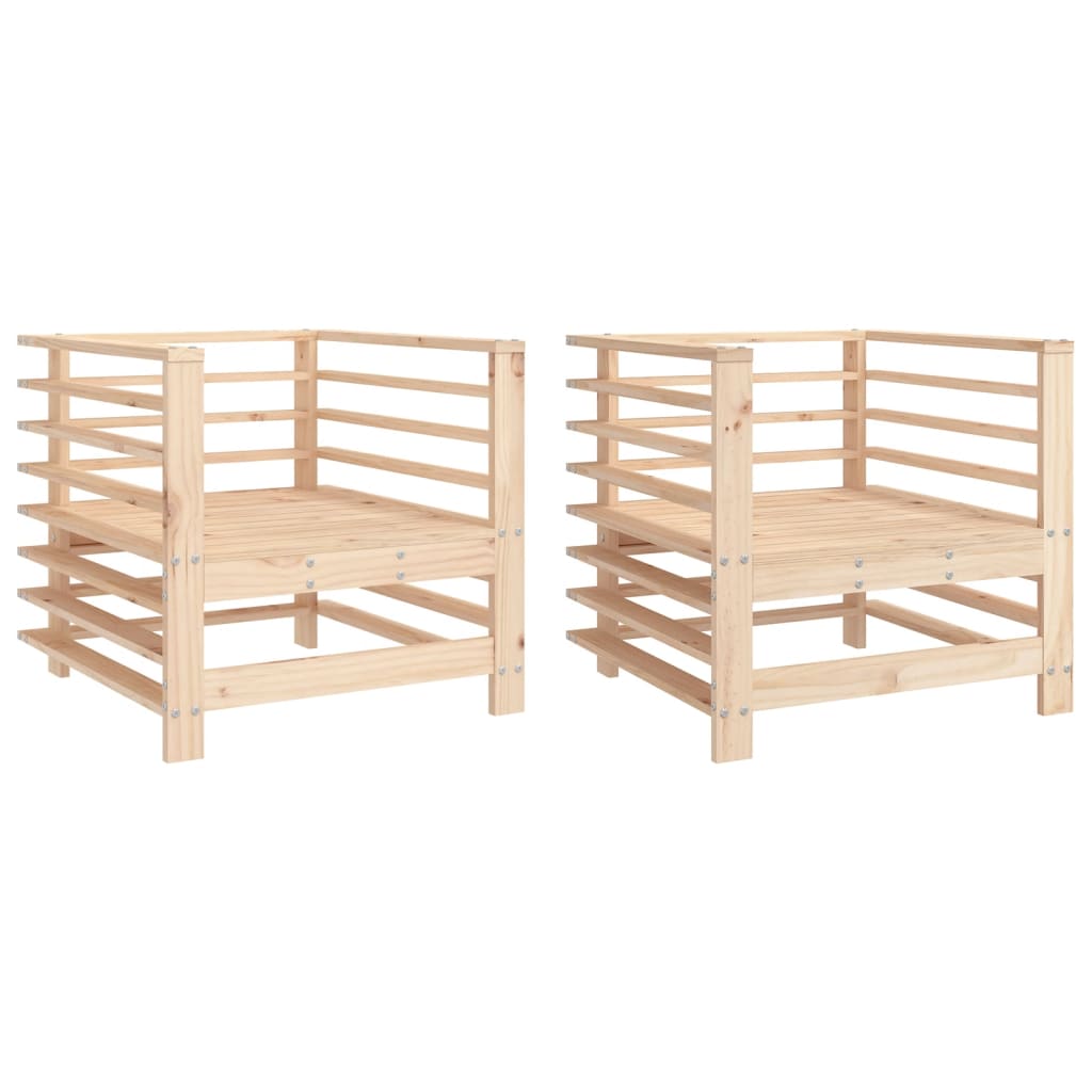 havestole 2 stk. massivt fyrretræ