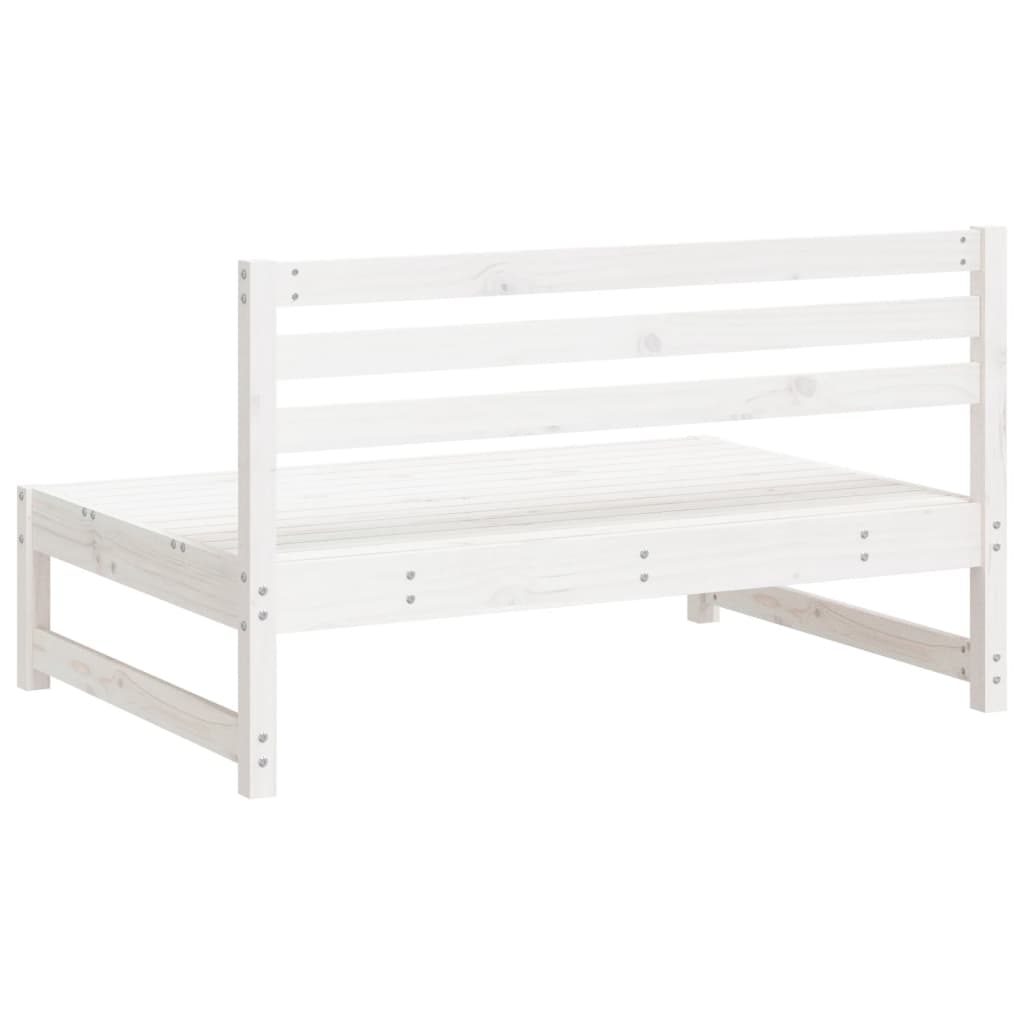 midtermodul til havesofa 120x80 cm massivt fyrretræ hvid
