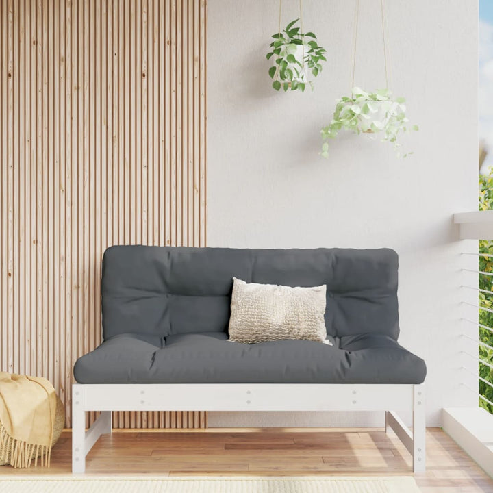 midtermodul til havesofa 120x80 cm massivt fyrretræ hvid