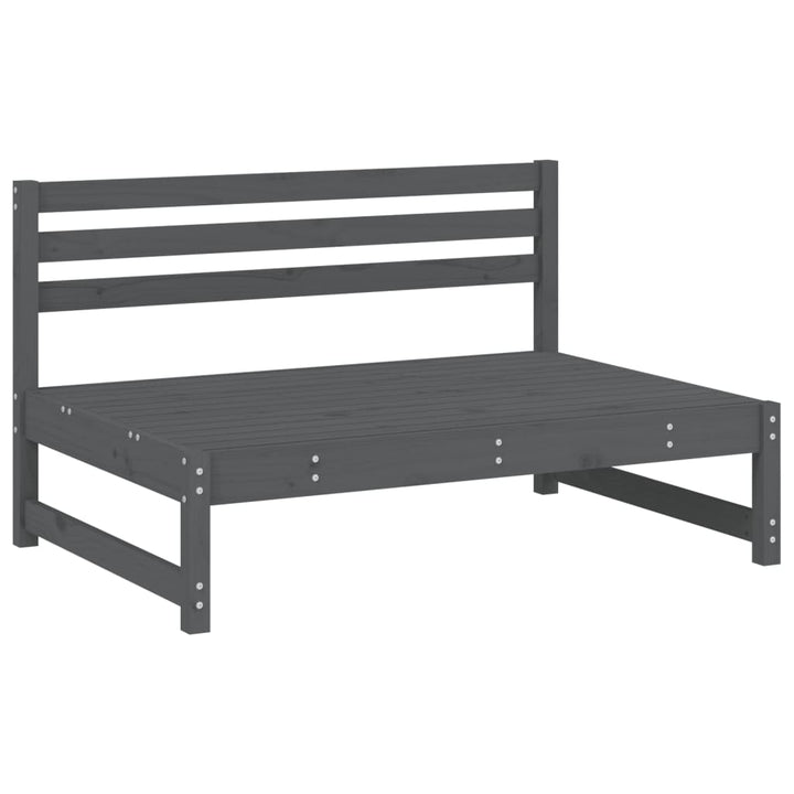 midtermodul til havesofa 120x80 cm massivt fyrretræ grå
