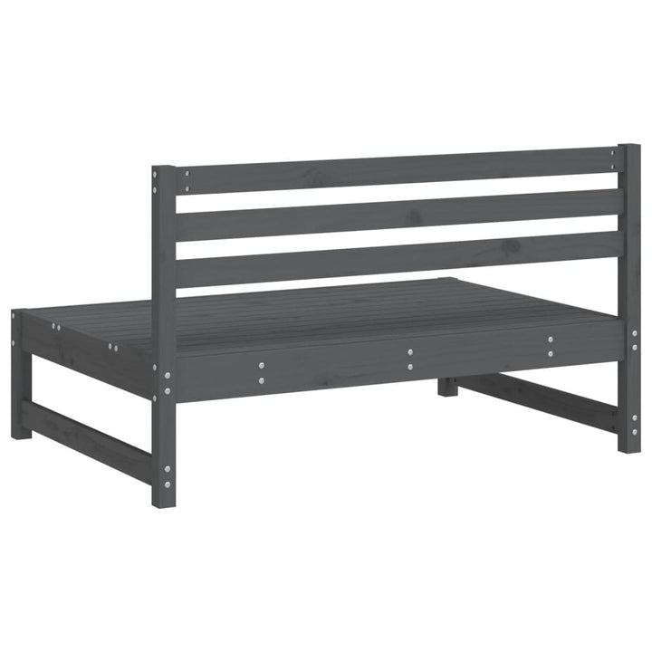 midtermodul til havesofa 120x80 cm massivt fyrretræ grå