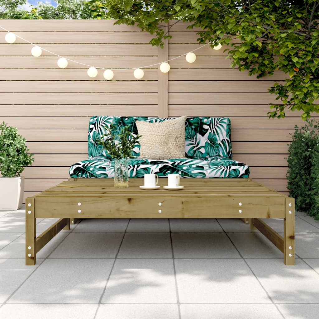 udendørs fodskammel 120x80 cm imprægneret fyrretræ