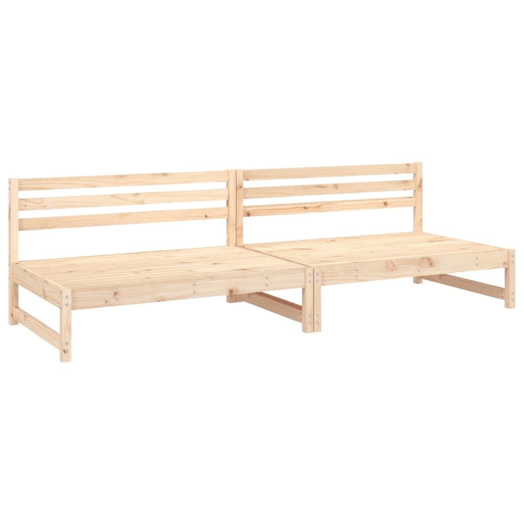 midtermoduler til havesofa 2 stk. 120x80 cm massivt fyr grå