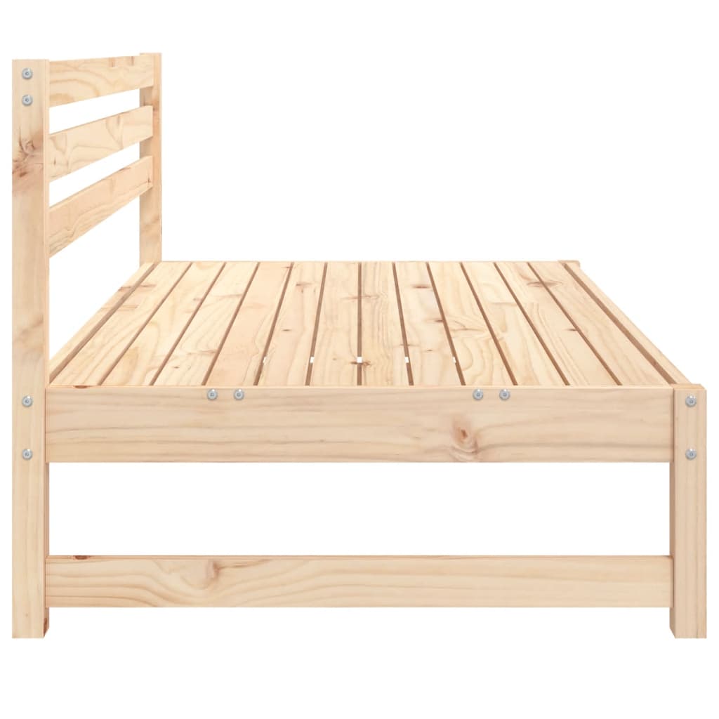 midtermoduler til havesofa 2 stk. 120x80 cm massivt fyr grå