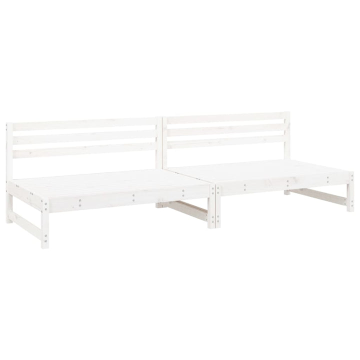 midtermoduler til havesofa 2 stk. 120x80 cm massivt fyr hvid