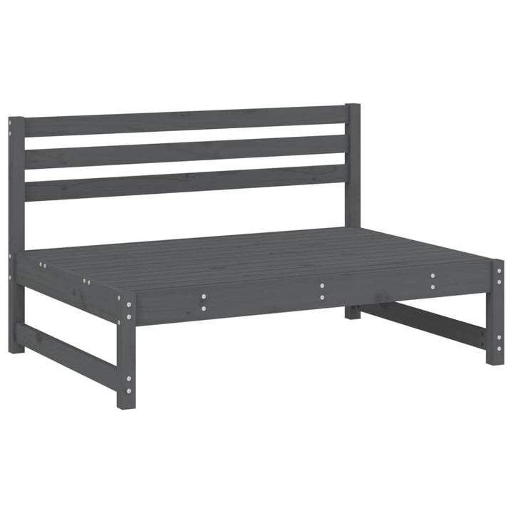 midtermoduler til havesofa 2 stk. 120x80 cm massivt fyr grå