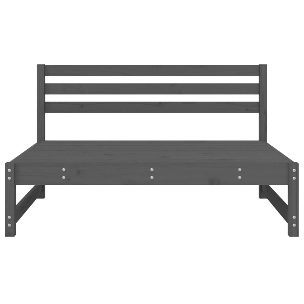 midtermoduler til havesofa 2 stk. 120x80 cm massivt fyr grå