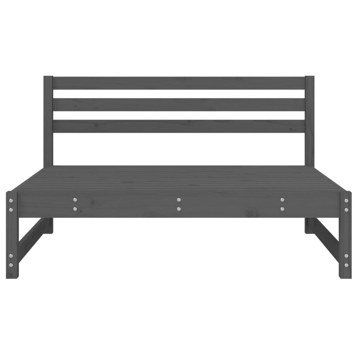 midtermoduler til havesofa 2 stk. 120x80 cm massivt fyr grå