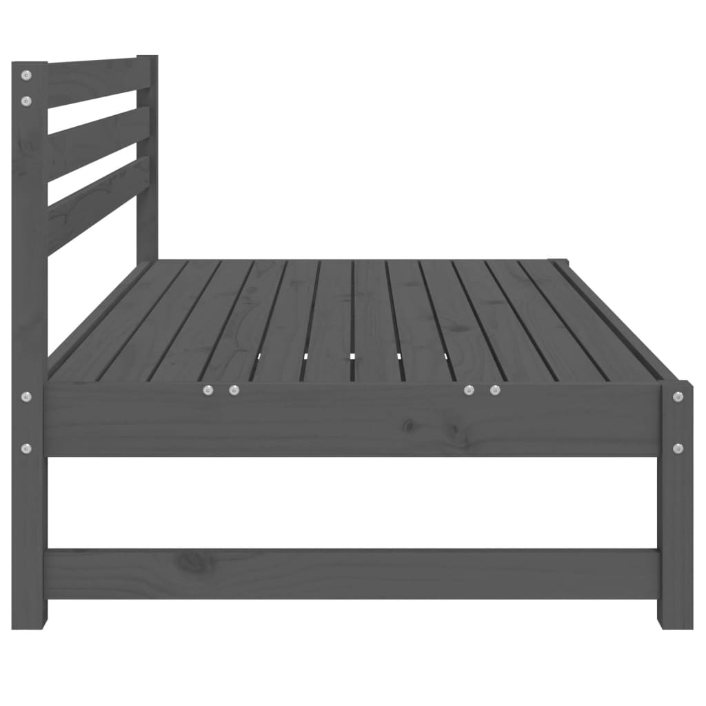 midtermoduler til havesofa 2 stk. 120x80 cm massivt fyr grå