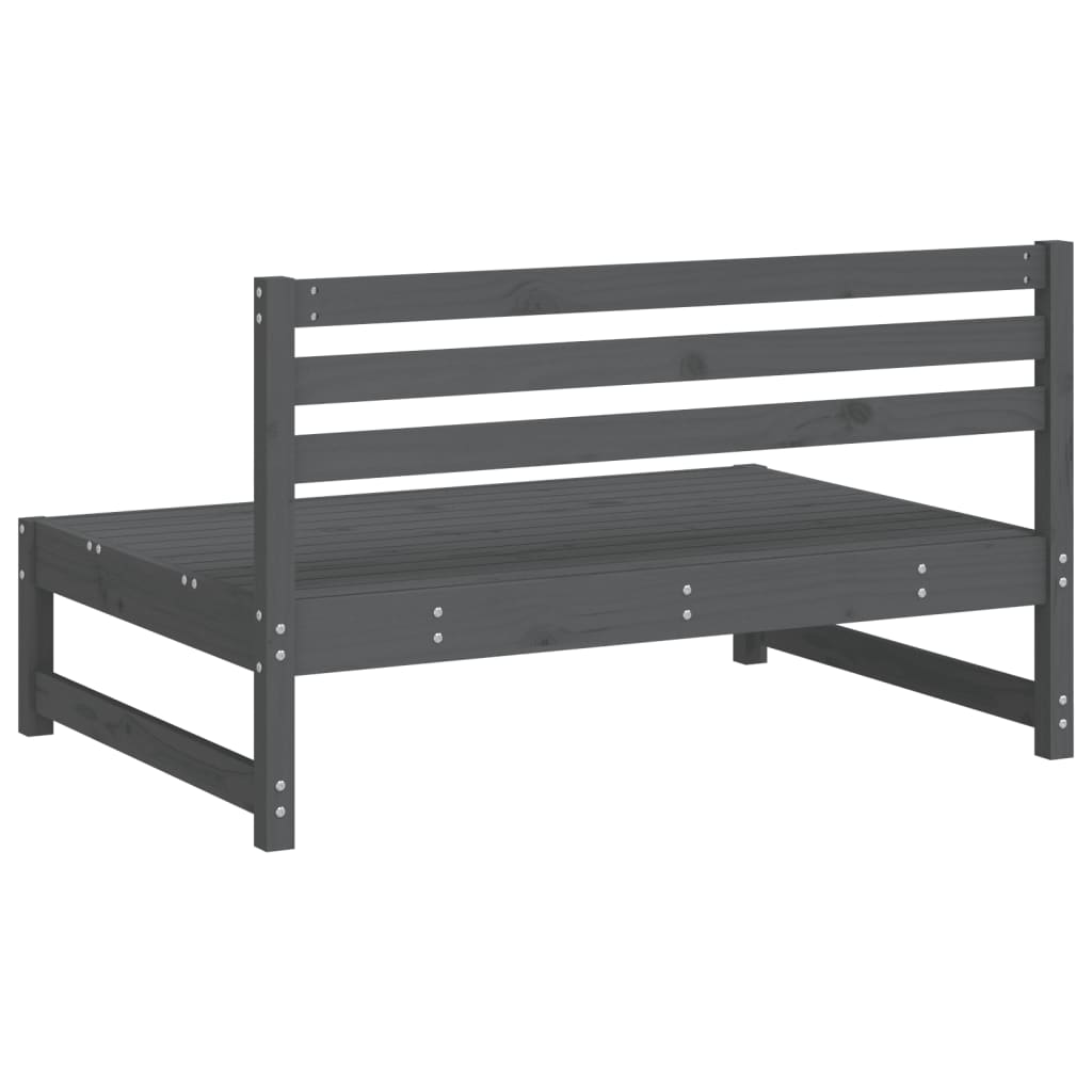 midtermoduler til havesofa 2 stk. 120x80 cm massivt fyr grå