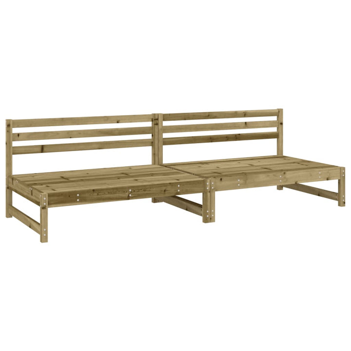 midtermoduler til havesofa 2 stk. 120x80 cm imprægneret fyr