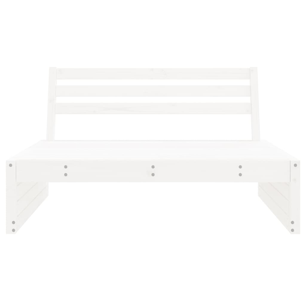 midtermodul til havesofa 120x80 cm massivt fyrretræ hvid