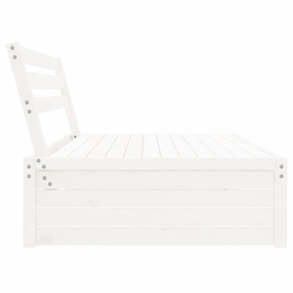 midtermodul til havesofa 120x80 cm massivt fyrretræ hvid