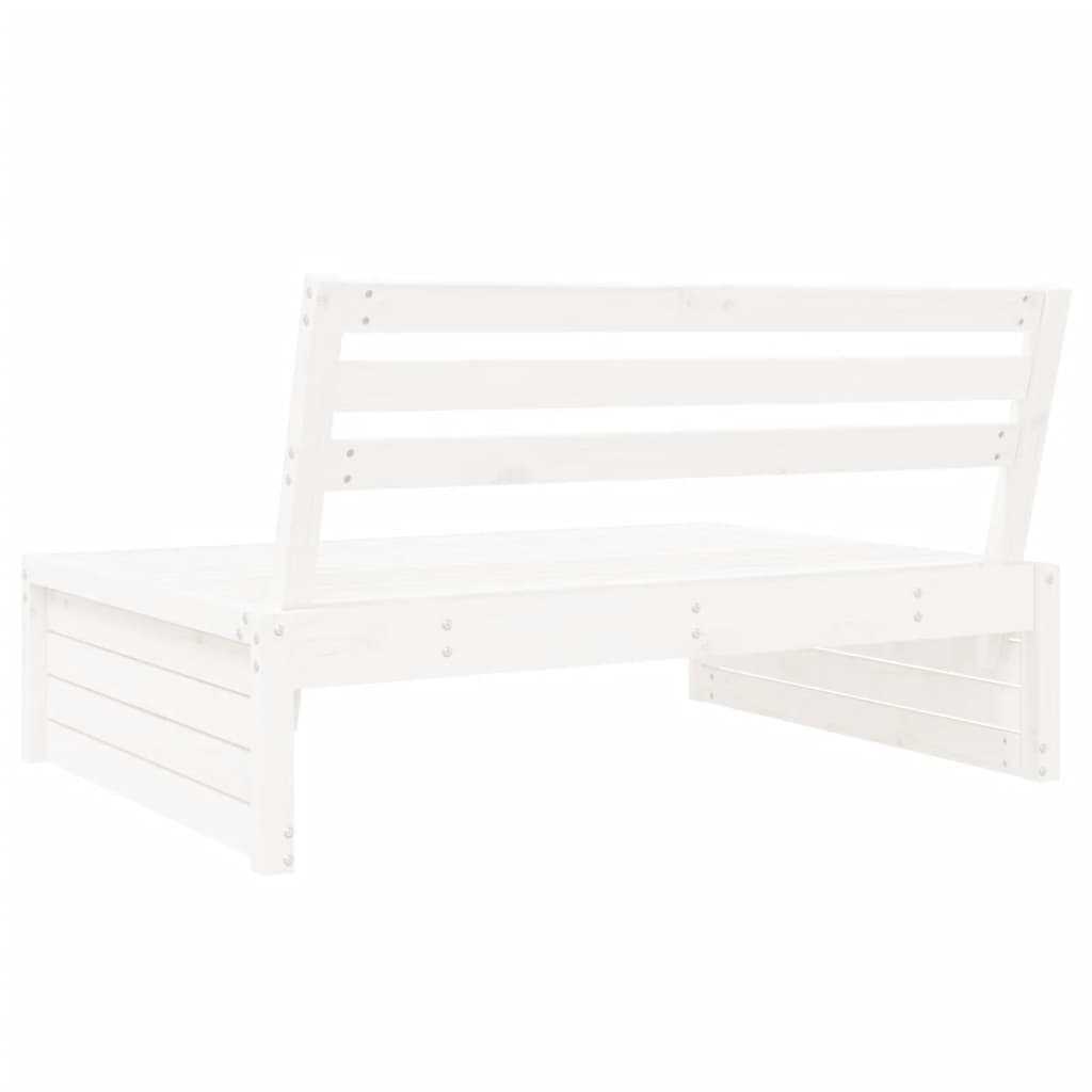 midtermodul til havesofa 120x80 cm massivt fyrretræ hvid
