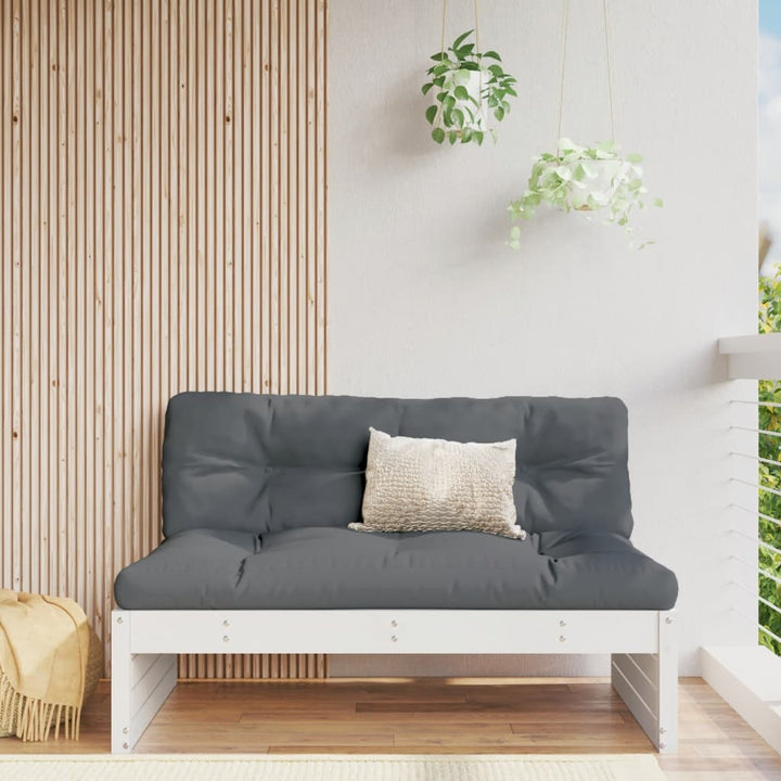 midtermodul til havesofa 120x80 cm massivt fyrretræ hvid