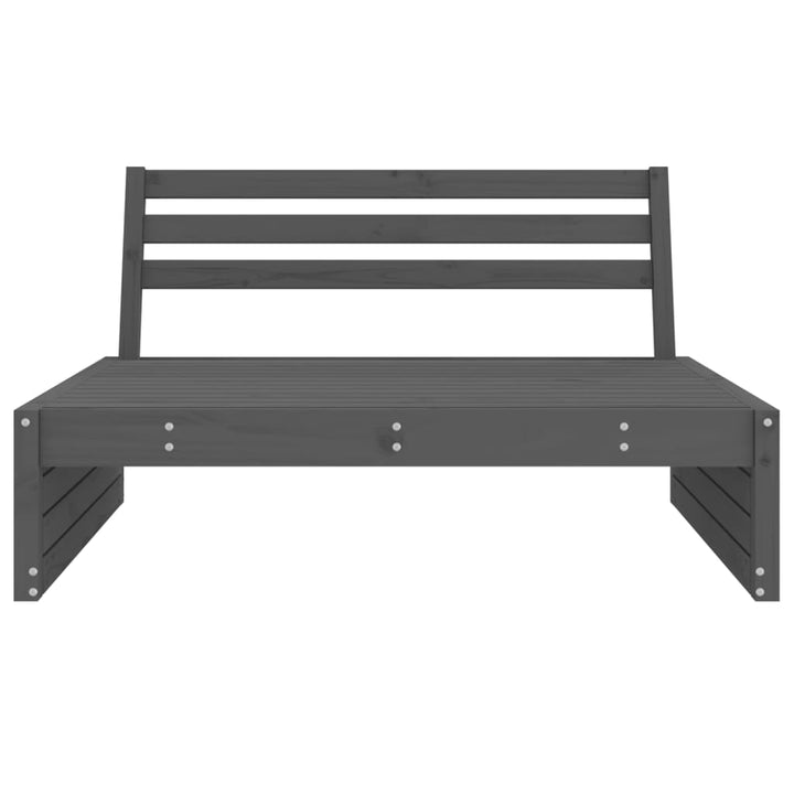 midtermodul til havesofa 120x80 cm massivt fyrretræ grå