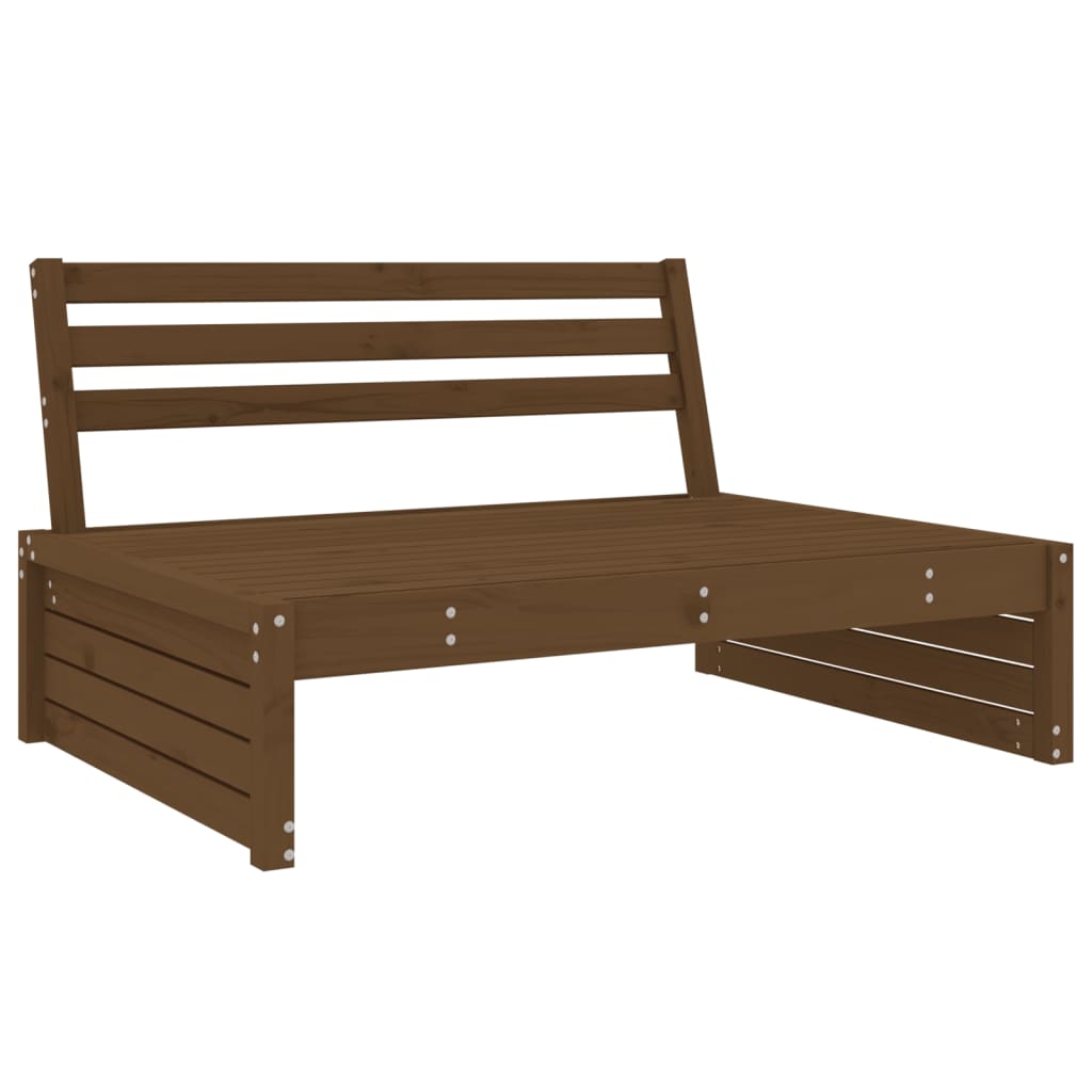 midtermodul til havesofa 120x80 cm massivt fyrretræ gyldenbrun