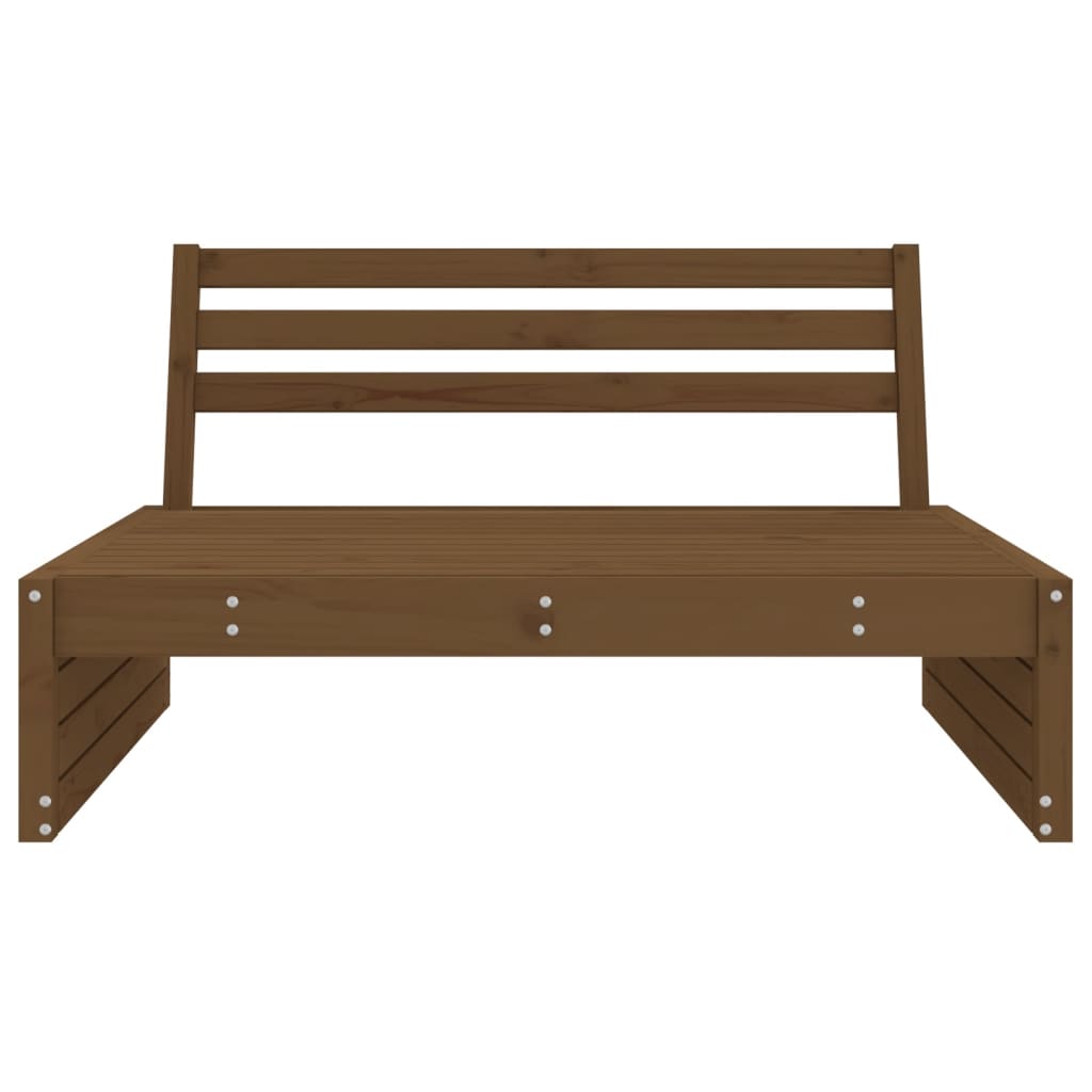 midtermodul til havesofa 120x80 cm massivt fyrretræ gyldenbrun