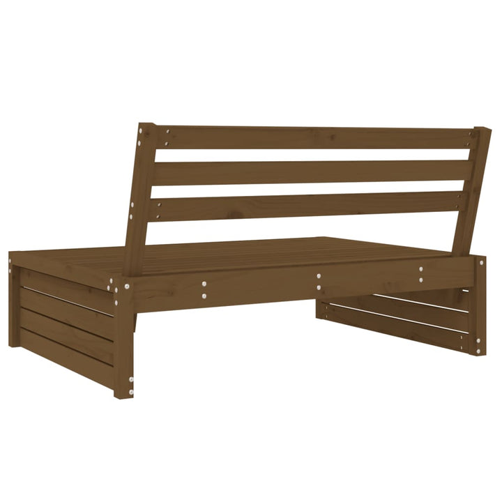 midtermodul til havesofa 120x80 cm massivt fyrretræ gyldenbrun