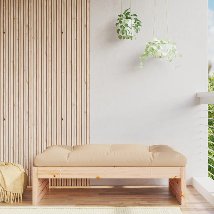 udendørs fodskammel 120x80 cm massivt fyrretræ