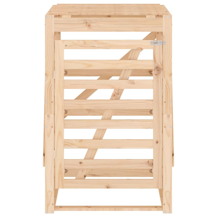 skraldespandsskjuler 84x90x128,5 cm massivt fyrretræ