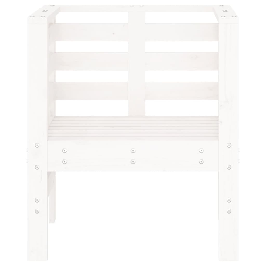havestole 2 stk. 61,5x53x71 cm massivt fyrretræ hvid