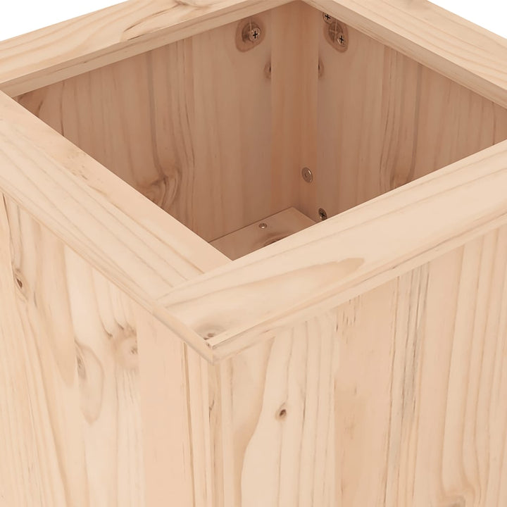 bænk med plantekasser 184,5x39,5x56,5 cm massivt fyrretræ