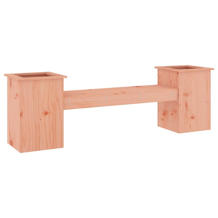bænk med plantekasser 184,5x39,5x56,5 cm massivt douglasgran