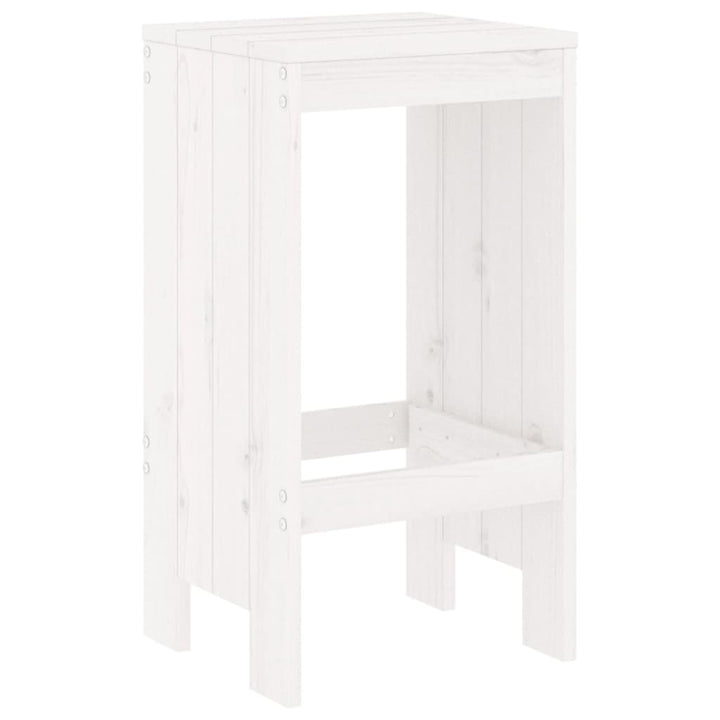 barstole 2 stk. 40x36x75 cm massivt fyrretræ hvid