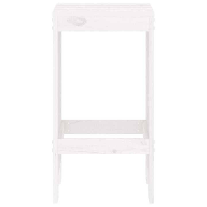 barstole 2 stk. 40x36x75 cm massivt fyrretræ hvid