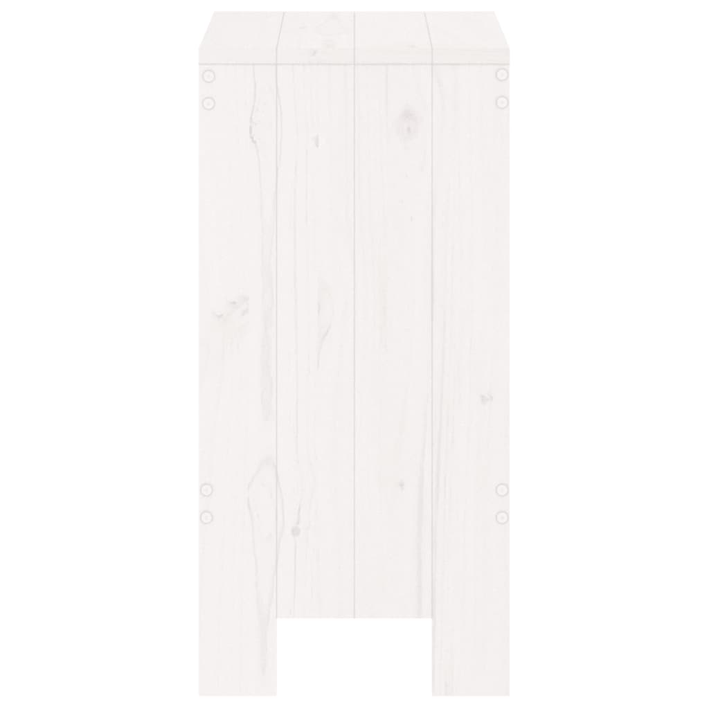 barstole 2 stk. 40x36x75 cm massivt fyrretræ hvid
