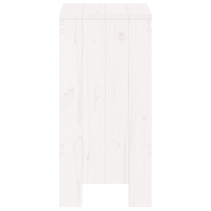 barstole 2 stk. 40x36x75 cm massivt fyrretræ hvid