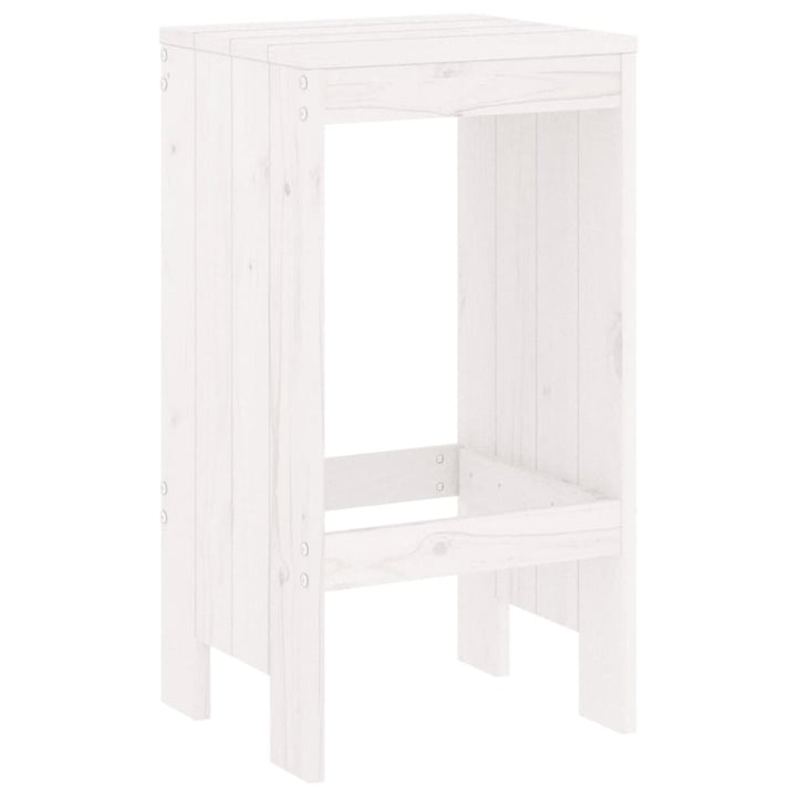barstole 2 stk. 40x36x75 cm massivt fyrretræ hvid