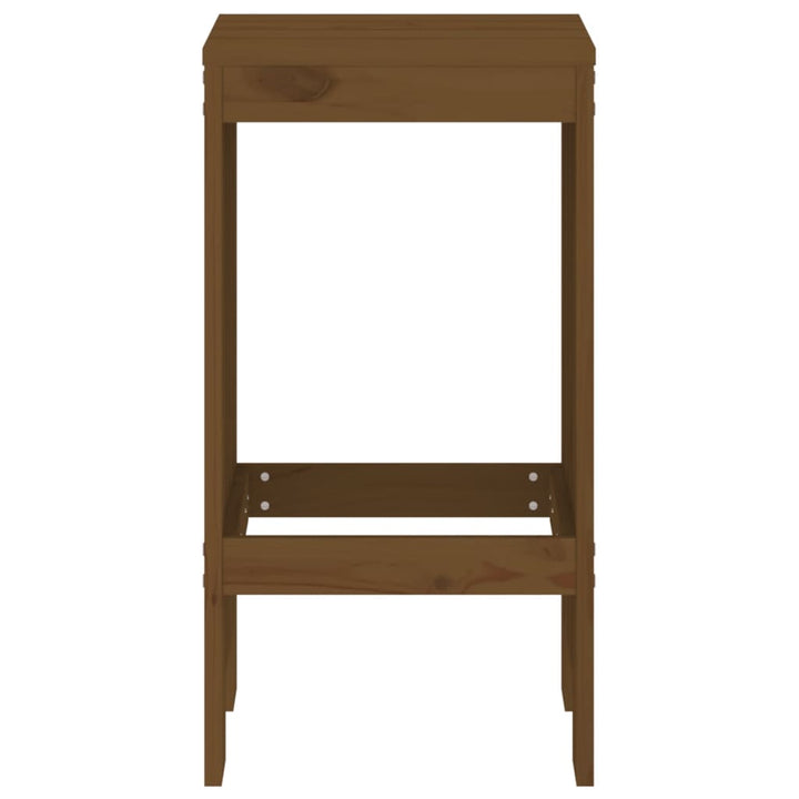 barstole 2 stk. 40x36x75 cm massivt fyrretræ gyldenbrun