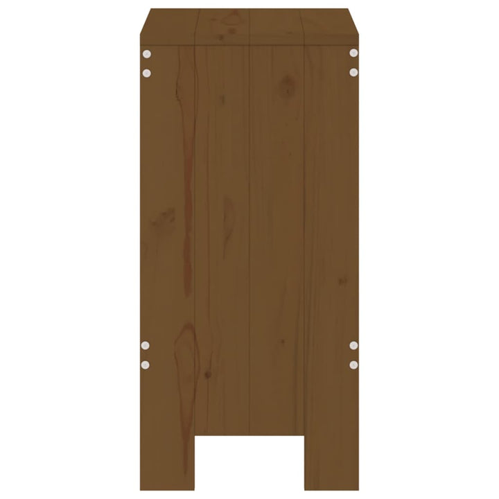 barstole 2 stk. 40x36x75 cm massivt fyrretræ gyldenbrun