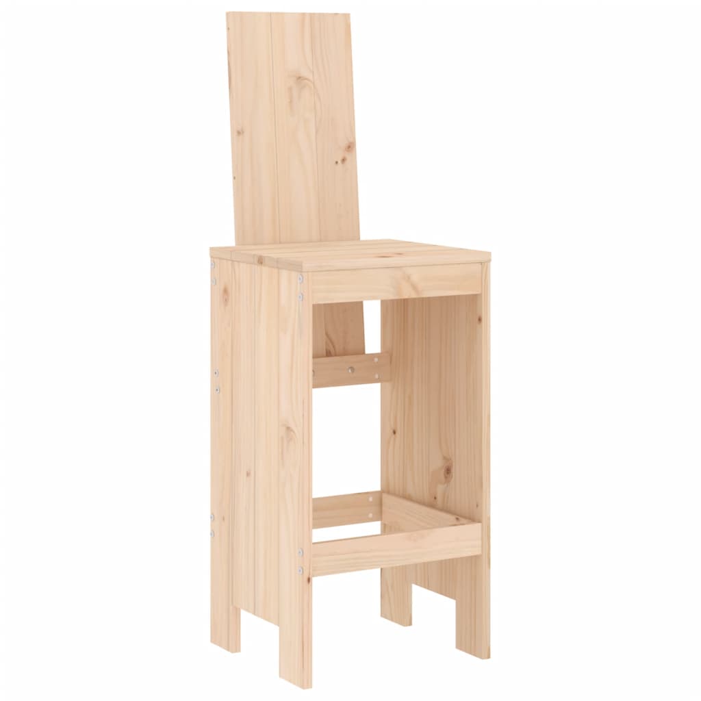 barstole 2 stk. 40x42x120 cm massivt fyrretræ
