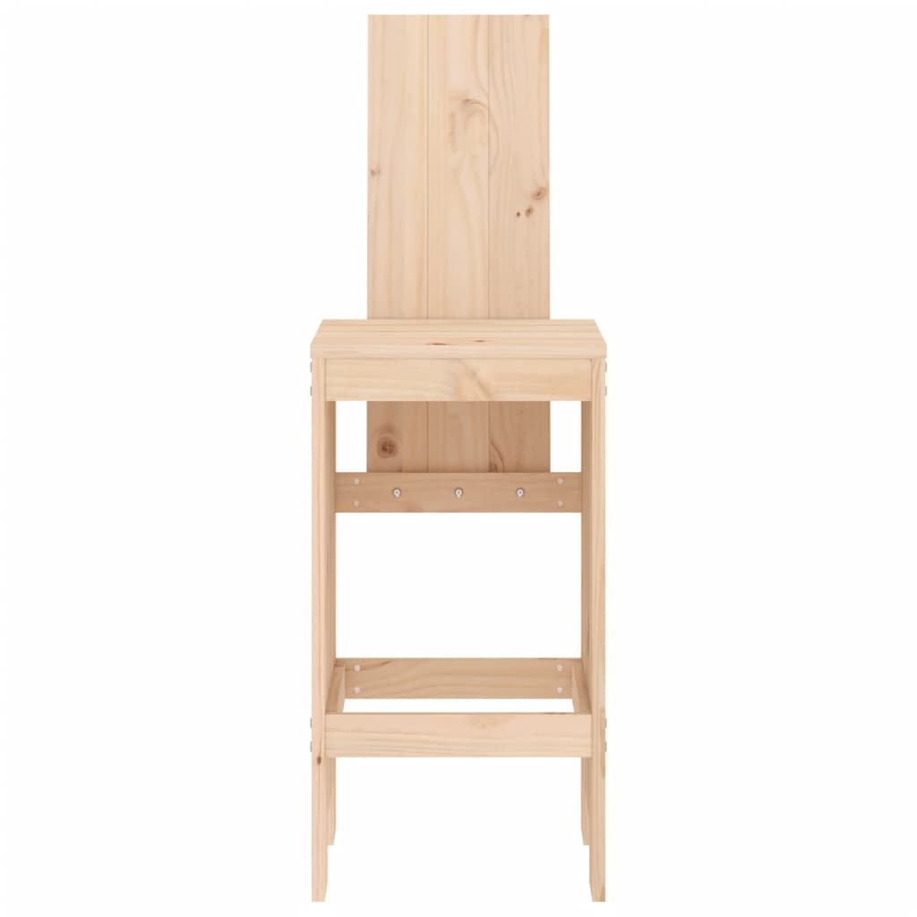 barstole 2 stk. 40x42x120 cm massivt fyrretræ