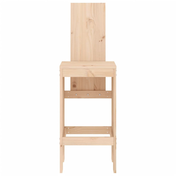 barstole 2 stk. 40x42x120 cm massivt fyrretræ