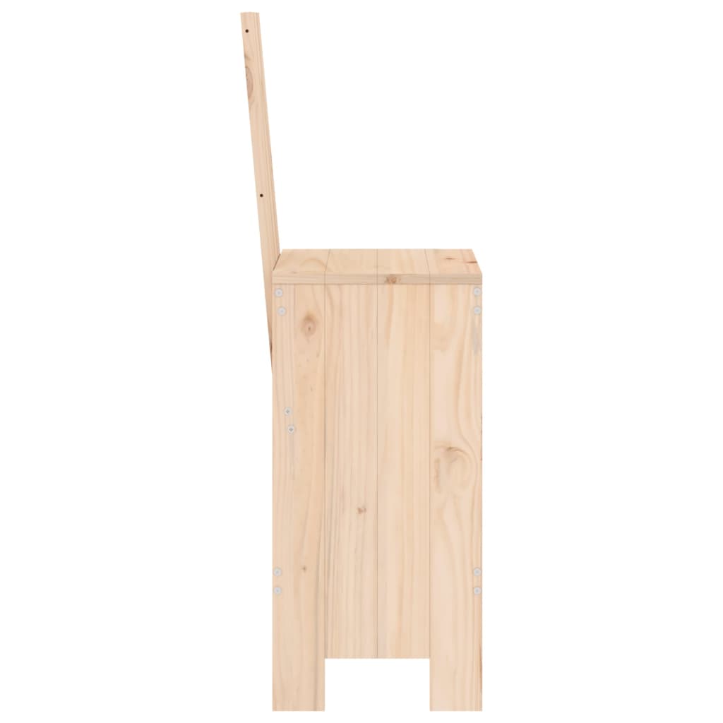 barstole 2 stk. 40x42x120 cm massivt fyrretræ