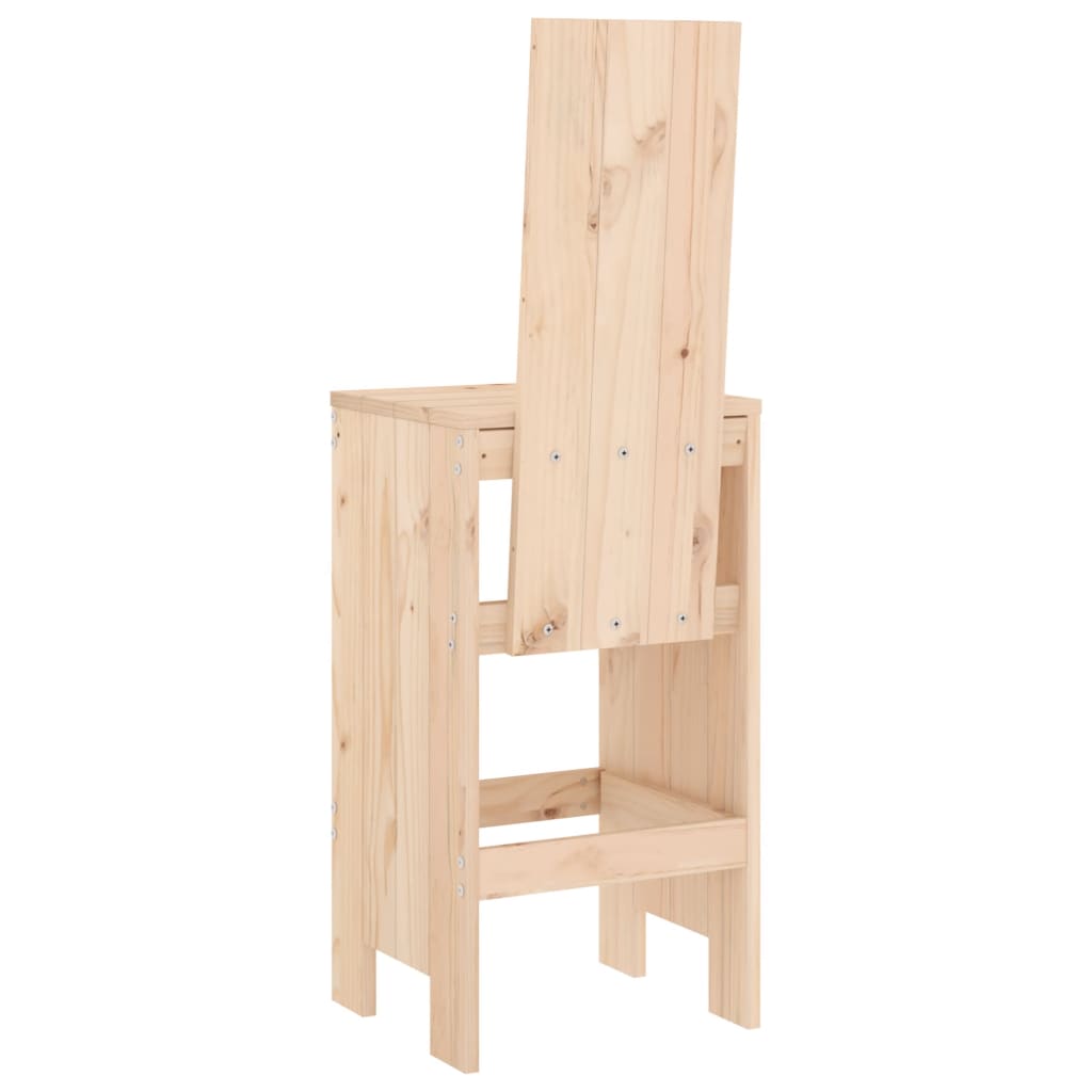 barstole 2 stk. 40x42x120 cm massivt fyrretræ