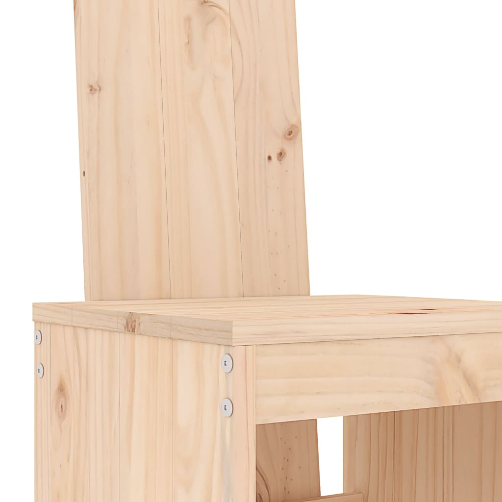 barstole 2 stk. 40x42x120 cm massivt fyrretræ