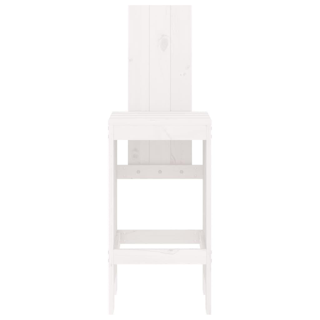 barstole 2 stk. 40x42x120 cm massivt fyrretræ hvid